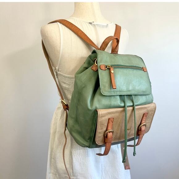 Salad Leather Convertible Backpack and Shoulder Bag main image 6